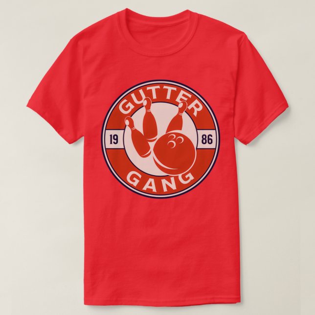 Camiseta Equipo de bowling sobre la banda de Gutter T (Diseño del anverso)