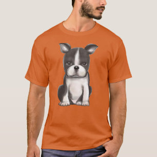Camiseta Equipo de cachorro blanco y negro