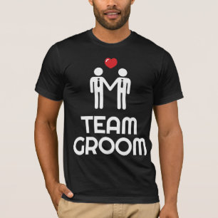 Camiseta Equipo De Camisas Matrimoniales Gay Groom Para Hom