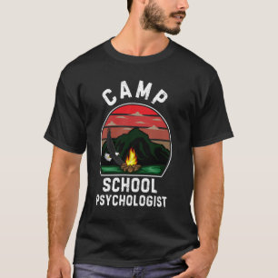 Camiseta Equipo de campamento de psicólogos retro de verano