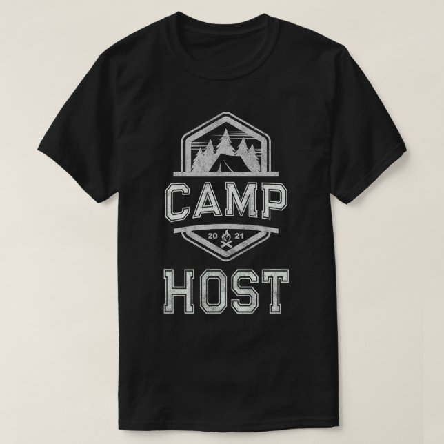 Camiseta Equipo de Campamento del Personal del Camping del  (Diseño del anverso)