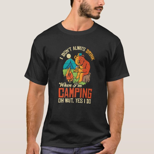 Camiseta Equipo De Camper Para Hombres Camping Ropa De Viaj (Anverso)