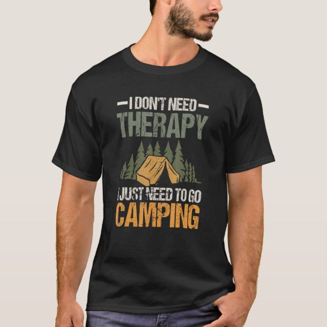 Camiseta Equipo De Camper Para Hombres Camping Ropa De Viaj (Anverso)