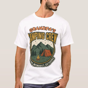 Camiseta Equipo de Camping de los Abuelos Gráfico Vintage a