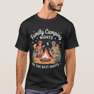 Camiseta Equipo de Camping Familiar - Grupo Funny Campfire
