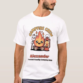 Camiseta Equipo de Camping Familiar Personalizado