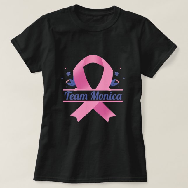 Camiseta Equipo de Cáncer de Brest Personalizado - Concienc (Diseño del anverso)