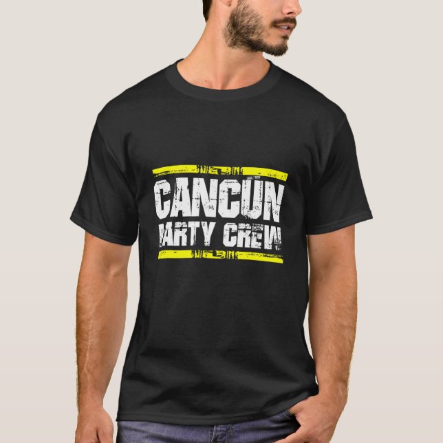 Camiseta Equipo de Cancun Fiesta Crew México (Anverso)