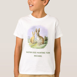 Camiseta Equipo de caza de huevos de Pascua personalizado B