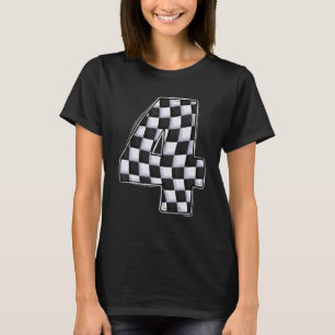 Camiseta Equipo de chozas de 4 años Carrera de autos de 4 a