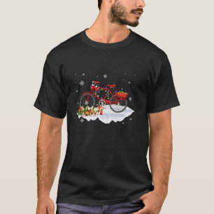 Camiseta Equipo de ciclismo de navidad con luz divertida y