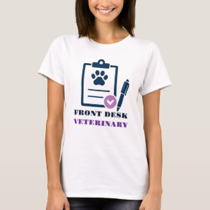 Camiseta 🩺 Equipo de Clínica Veterinaria de Recepción 🩺