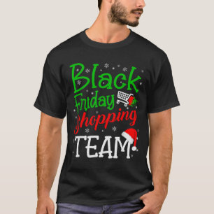 Camiseta Equipo de Compras del Viernes Navidad Negro Famili