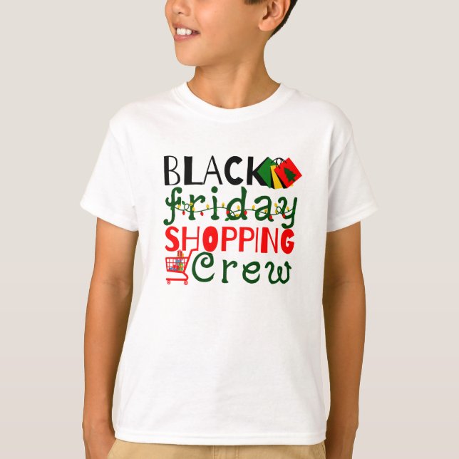 Camiseta Equipo de compras del Viernes Negro (Anverso)