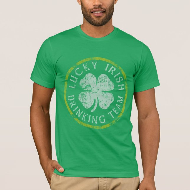 Camiseta Equipo de consumición del irlandés afortunado (Anverso)