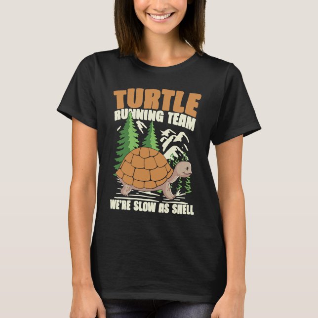 CAMISETA EQUIPO DE CORRIENTE DE TORTUGAS ESTAMOS LENTOS COM (Anverso)