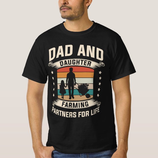 Camiseta Equipo de crianza de papá y hija 🌾 🚜 (Anverso)
