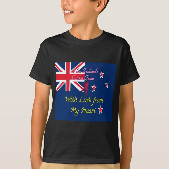 Camiseta Equipo de críquet de Nueva Zelanda: Amor desde el  (Anverso)