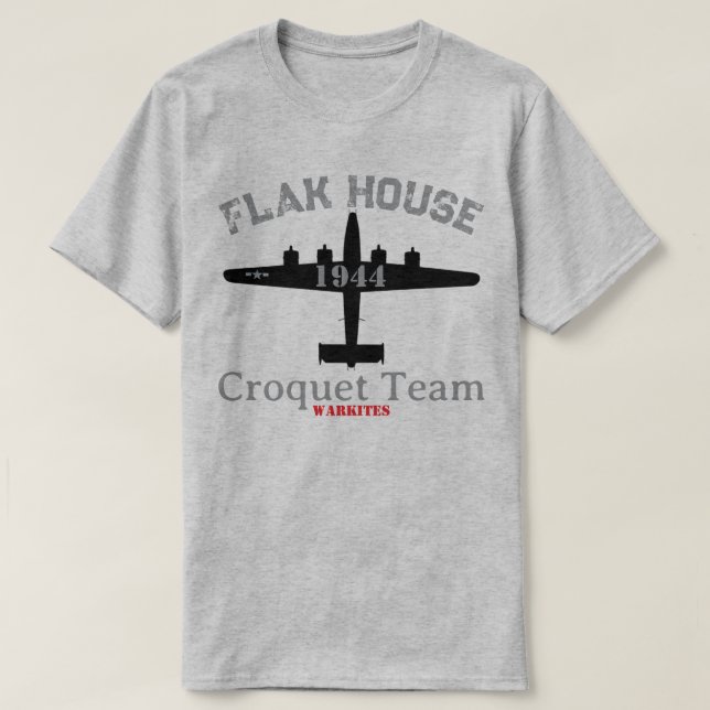 Camiseta Equipo de Croquet Flak House B-24 (Diseño del anverso)
