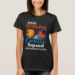 Camiseta Equipo de crucero de cumpleaños número 66 amigos v
