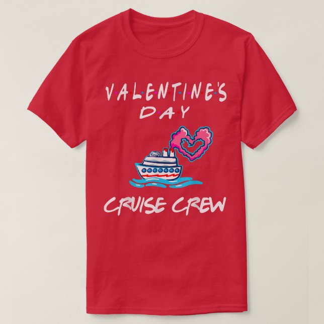 Camiseta Equipo de crucero Día de San Valentín de amigos (Diseño del anverso)