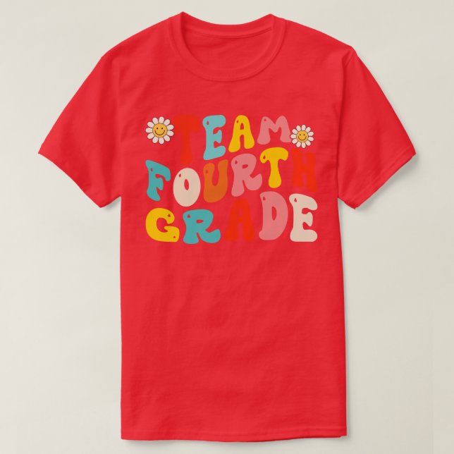 Camiseta Equipo de cuarto grado de vuelta a la escuela de c (Diseño del anverso)