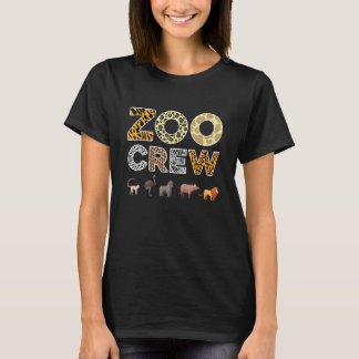 Camiseta Equipo de cuidadores de zoo estampado de animales