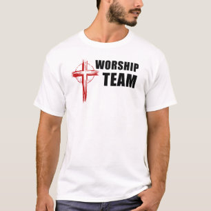Camiseta Equipo de culto Iglesia Servicio Cruz de fe cristi