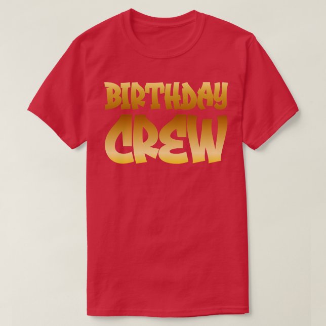 Camiseta Equipo de Cumpleaños (Diseño del anverso)