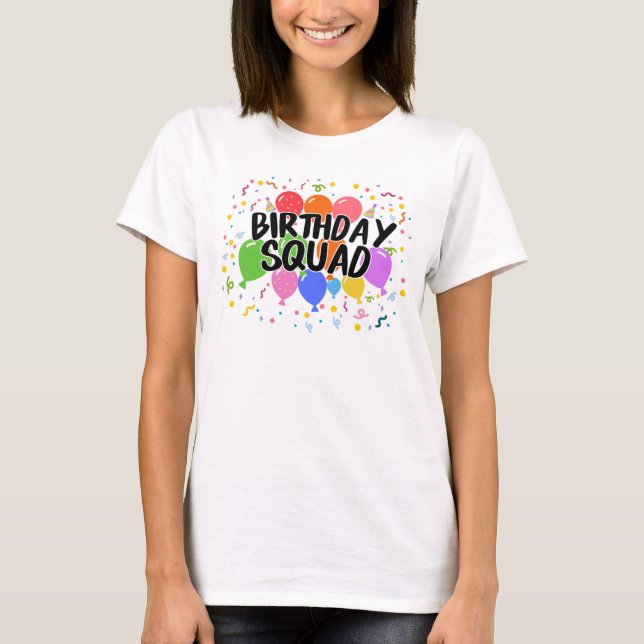 Camiseta Equipo de Cumpleaños (Anverso)