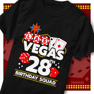 Camiseta Equipo de Cumpleaños 28 de Vegas Fiesta en el Casi