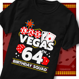 Camiseta Equipo de Cumpleaños 64 de Vegas que Coincide Fies