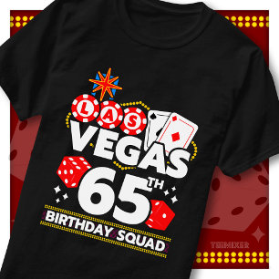 Camiseta Equipo de Cumpleaños 65 de Vegas Casino Fiesta