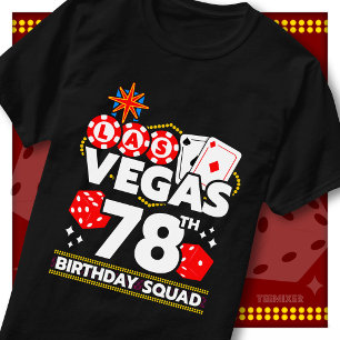 Camiseta Equipo de Cumpleaños 78 de Vegas Fiesta de Casino