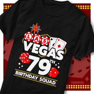 Camiseta Equipo de Cumpleaños 79 de Vegas Fiesta de Casino