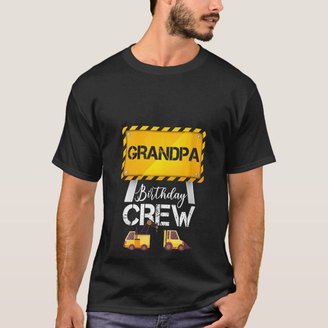 Camiseta Equipo de cumpleaños de abuelo divertido de constr (Anverso)
