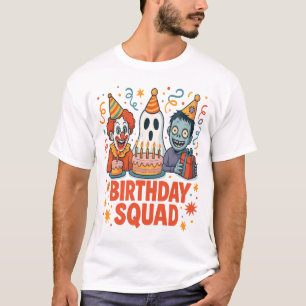 Camiseta Equipo de Cumpleaños de Halloween Payaso Espeluzna