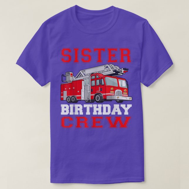 Camiseta Equipo de cumpleaños de hermana conductores de cam (Diseño del anverso)