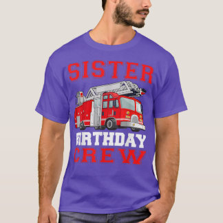 Camiseta Equipo de cumpleaños de hermana conductores de cam
