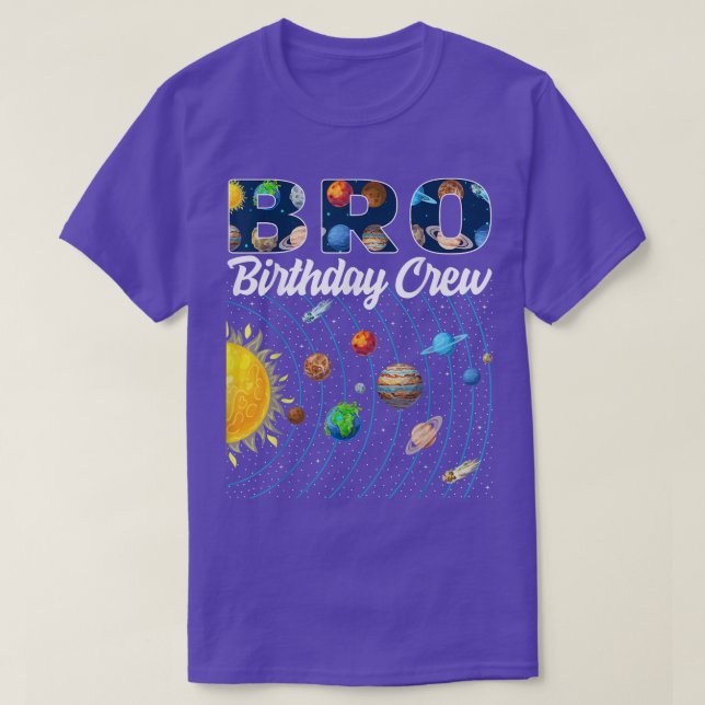 Camiseta Equipo de Cumpleaños de la Hermandad Espacio Ultra (Diseño del anverso)