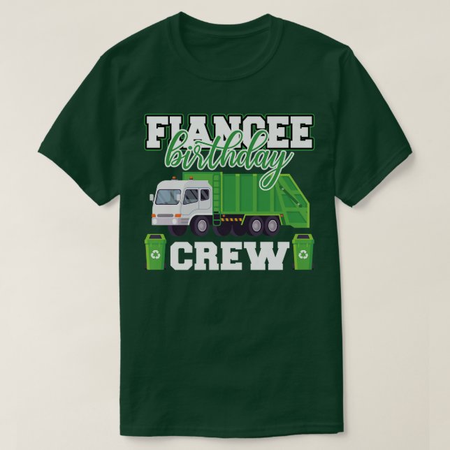 Camiseta Equipo de cumpleaños de la prometida camión de bas (Diseño del anverso)