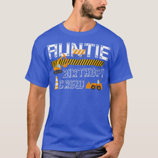 Camiseta Equipo de cumpleaños de la tía Camiones de constru