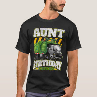 Camiseta Equipo de cumpleaños de tía - Camiones de basura