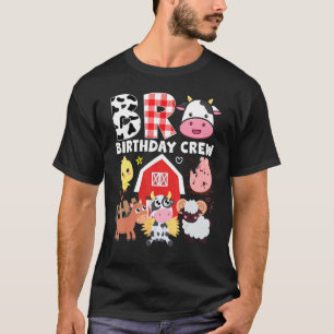 Camiseta Equipo de cumpleaños de vaquero granja tema animal
