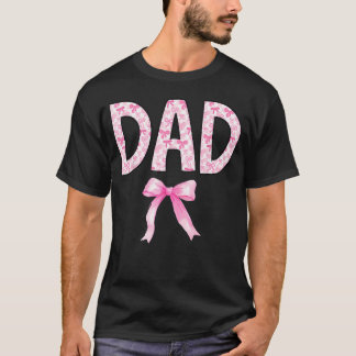 Camiseta Equipo de Cumpleaños del Papá con Lazos Coquette a