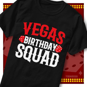 Camiseta Equipo de Dados de Casino de Cumpleaños en Vegas G