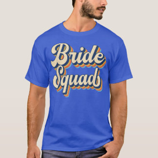 Camiseta Equipo de Despedida de Soltera de Boda Retro Vint