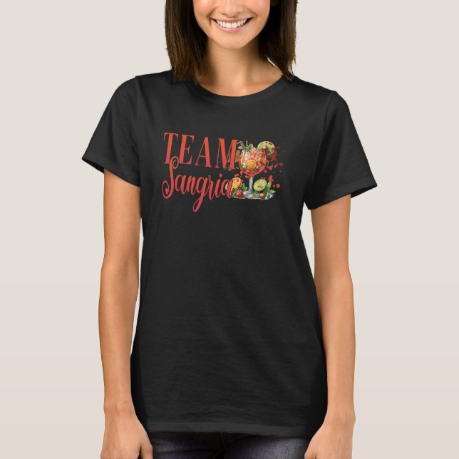 Camiseta Equipo de Despedida de Soltera Sangría Cóctel para (Anverso)