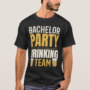 Camiseta Equipo de Despedida de Soltero Bebiendo Equipo del