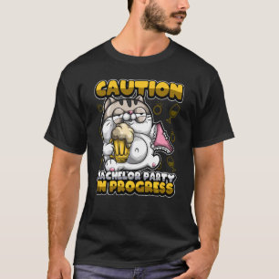 Camiseta Equipo de Despedida de Soltero del Novio Bebiendo